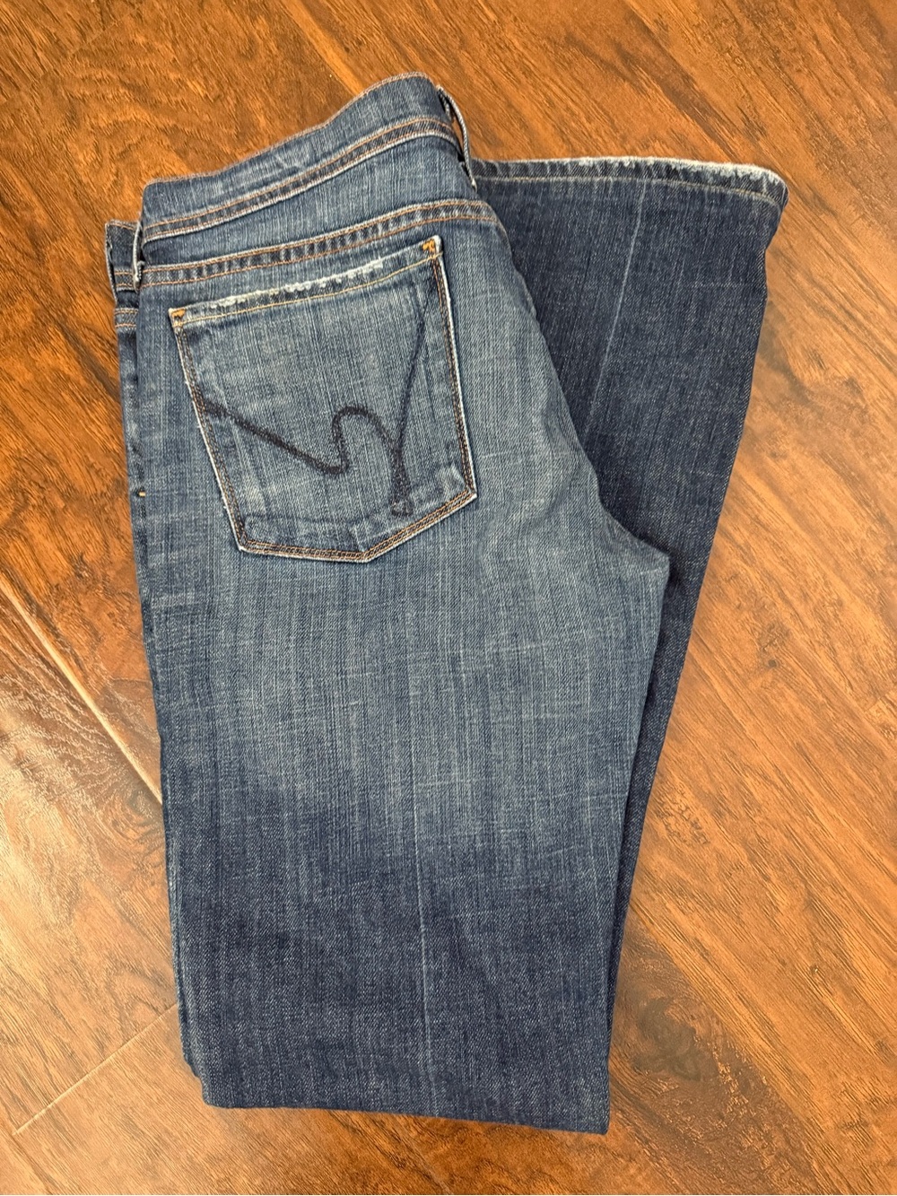 Citizens Of Humanity Two-Tone Indigo Bootcut Jeans